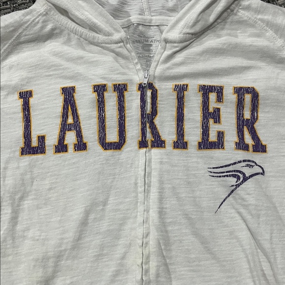 Laurier | Lightweight White Full Zip Hoodie - Picture 2 of 10